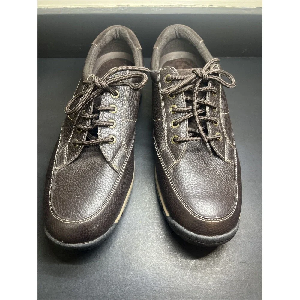 ADRIAN Men's Brown Leather Upper‎ Wide Dress Casual Shoes US 11W